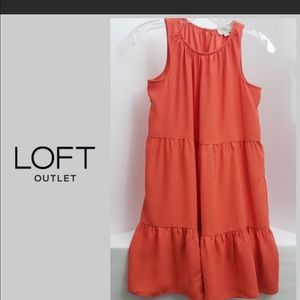 NWT Loft Outlet Petite Tiered Swing Dress